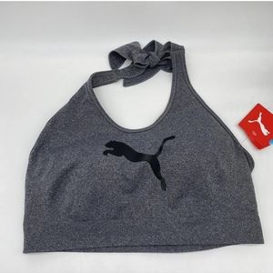 💕NWT PUMA Halterneck Logo Sports Bra💕Size XL